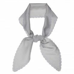 Allegra K Silk Like Ribbon Scarf Lace Embroidery Pure Skinny Neckerchief Long Narrow Waistband Hairband