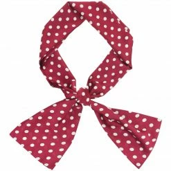 Allegra K Accessories Women Retro Polka Dot Skinny Scarf Neck Scarves Wrap Long Neckerchief Hair Tie