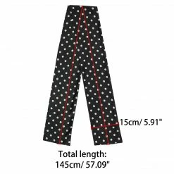 Allegra K Accessories Women Retro Polka Dot Skinny Scarf Neck Scarves Wrap Long Neckerchief Hair Tie