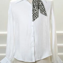 Allegra K Accessories Leopard Animal Print Pattern Skinny Scarf Long Neck Scarves Headband For Women