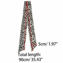Allegra K Accessories Leopard Animal Print Pattern Skinny Scarf Long Neck Scarves Headband For Women