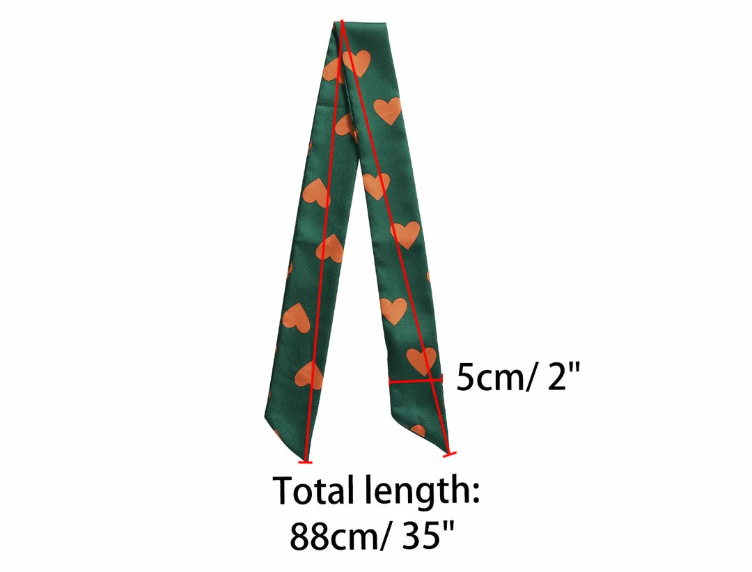 Allegra K Women Skinny Ribbon Neckerchief Heart Pattern Narrow Hair Wrist Scarf Headband Handbag Handle Wrap Accessories 11 Allegra K Women Skinny Ribbon Neckerchief Heart Pattern Narrow Hair Wrist Scarf Headband Handbag Handle Wrap Accessories