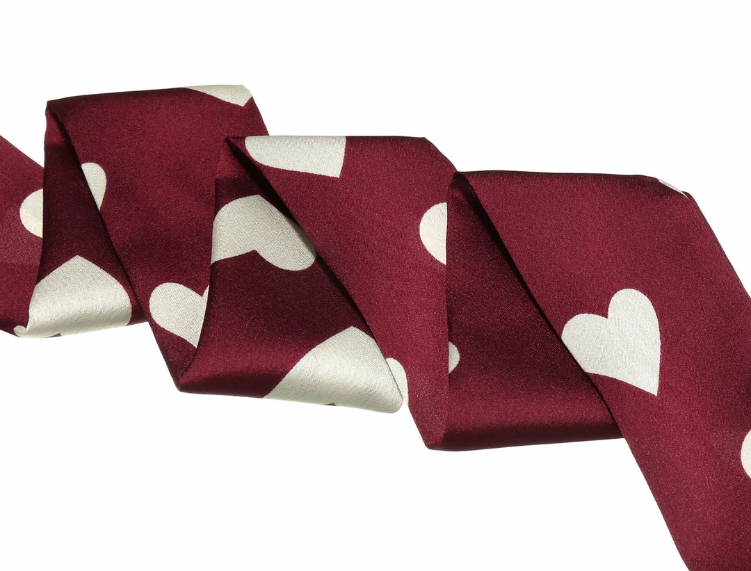 Allegra K Women Skinny Ribbon Neckerchief Heart Pattern Narrow Hair Wrist Scarf Headband Handbag Handle Wrap Accessories 7 Allegra K Women Skinny Ribbon Neckerchief Heart Pattern Narrow Hair Wrist Scarf Headband Handbag Handle Wrap Accessories