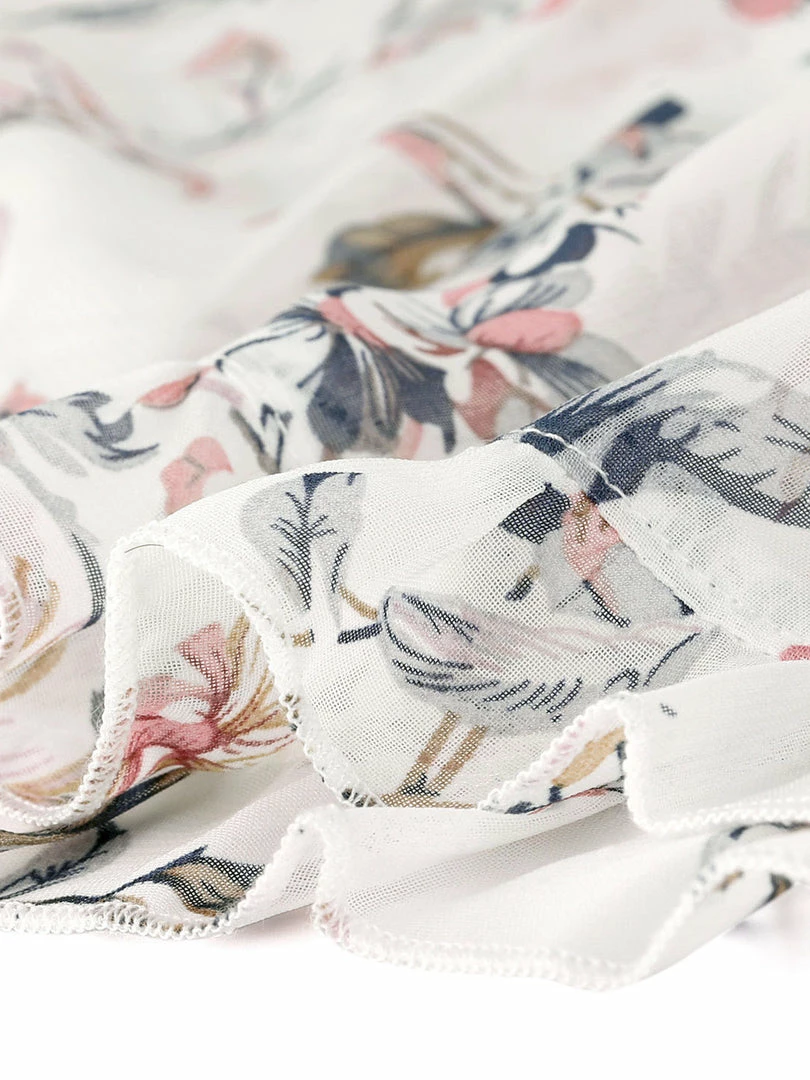 Allegra K Women's Casual Ruffle 3/4 Sleeve Floral Print Chiffon Blouse 26 Allegra K Women's Casual Ruffle 3/4 Sleeve Floral Print Chiffon Blouse