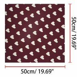 Allegra K 50cm Women Love Heart Small Square Scarves Kerchief Head Neck Scarf Neckerchief Accessories