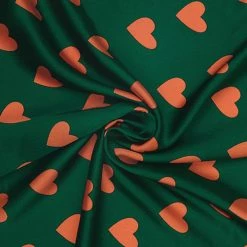 Allegra K 50cm Women Love Heart Small Square Scarves Kerchief Head Neck Scarf Neckerchief Accessories