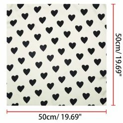 Allegra K 50cm Women Love Heart Small Square Scarves Kerchief Head Neck Scarf Neckerchief Accessories
