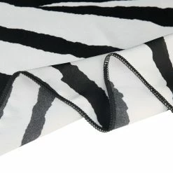 Allegra K 50cm Lightweight Zebra Stripe Pattern Square Neck Scarf Scarves Wrap Kerchief Neckerchief Bandana