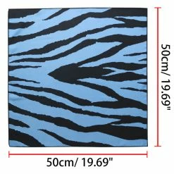 Allegra K 50cm Lightweight Zebra Stripe Pattern Square Neck Scarf Scarves Wrap Kerchief Neckerchief Bandana