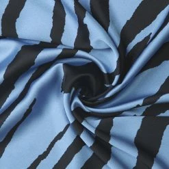 Allegra K 50cm Lightweight Zebra Stripe Pattern Square Neck Scarf Scarves Wrap Kerchief Neckerchief Bandana