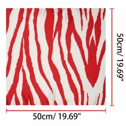 Allegra K 50cm Lightweight Zebra Stripe Pattern Square Neck Scarf Scarves Wrap Kerchief Neckerchief Bandana