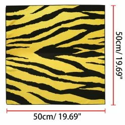 Allegra K 50cm Lightweight Zebra Stripe Pattern Square Neck Scarf Scarves Wrap Kerchief Neckerchief Bandana
