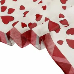 Allegra K 70cm Women Love Heart Printed Square Scarves Kerchief Head Neck Scarf Neckerchief