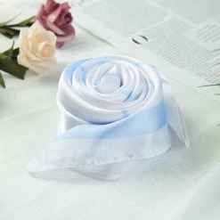 Allegra K 70cm Women Love Heart Printed Square Scarves Kerchief Head Neck Scarf Neckerchief