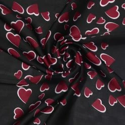 Allegra K 70cm Women Love Heart Printed Square Scarves Kerchief Head Neck Scarf Neckerchief