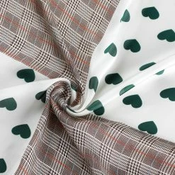 Allegra K 70cm Women Love Heart Printed Square Scarves Kerchief Head Neck Scarf Neckerchief