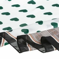 Allegra K 70cm Women Love Heart Printed Square Scarves Kerchief Head Neck Scarf Neckerchief