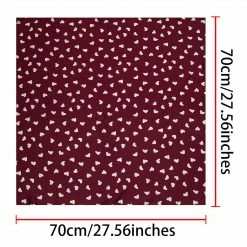 Allegra K 70cm Women Love Heart Printed Square Scarves Kerchief Head Neck Scarf Neckerchief