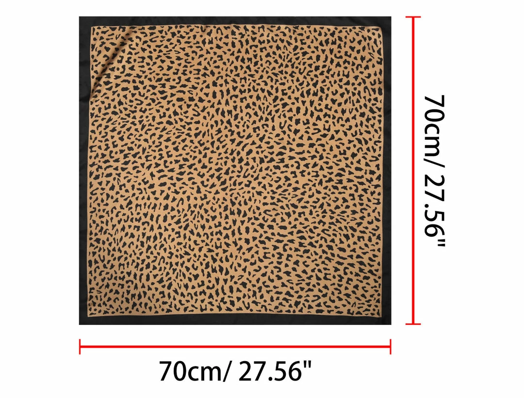 Allegra K Accessories 70cm Animal Leopard Print Silk Feeling Square Scarf Kerchief Neckerchief Bandana 6 Allegra K Accessories 70cm Animal Leopard Print Silk Feeling Square Scarf Kerchief Neckerchief Bandana