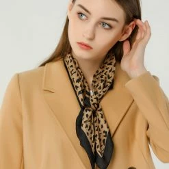 Allegra K Accessories 70cm Animal Leopard Print Silk Feeling Square Scarf Kerchief Neckerchief Bandana 36 Allegra K Accessories 70cm Animal Leopard Print Silk Feeling Square Scarf Kerchief Neckerchief Bandana