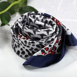 Allegra K 70cm Houndstooth Swallow Bird Leopard Print Square Scarf Kerchief Neckerchief Bandana 20 Allegra K 70cm Houndstooth Swallow Bird Leopard Print Square Scarf Kerchief Neckerchief Bandana