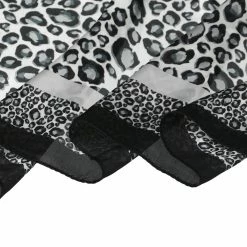 Allegra K Scarves & Shawls 70cm Animal Leopard Print Silk Like Square Scarves Kerchief Neck Head Scarf Neckerchief Bandana