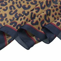 Allegra K Scarves & Shawls 70cm Animal Leopard Print Silk Like Square Scarves Kerchief Neck Head Scarf Neckerchief Bandana