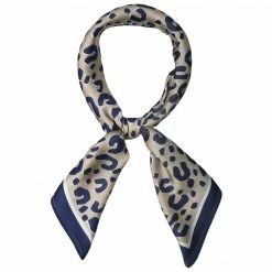 Allegra K Scarves & Shawls 70cm Animal Leopard Print Silk Like Square Scarves Kerchief Neck Head Scarf Neckerchief Bandana