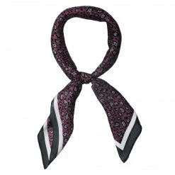 Allegra K Scarves & Shawls 70cm Animal Leopard Print Silk Like Square Scarves Kerchief Neck Head Scarf Neckerchief Bandana