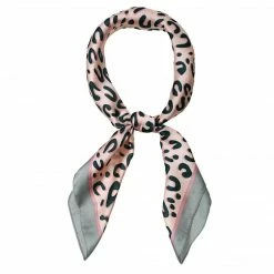 Allegra K Scarves & Shawls 70cm Animal Leopard Print Silk Like Square Scarves Kerchief Neck Head Scarf Neckerchief Bandana