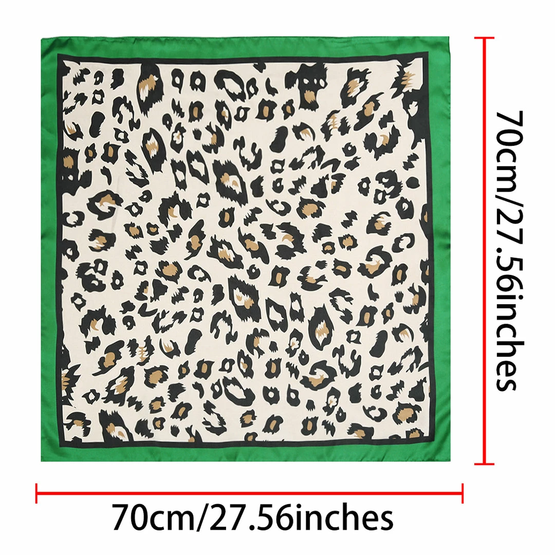 Allegra K 70cm Large Leopard Print Square Scarves Silk Like Kerchief Neck Head Scarf Neckerchief 11 Allegra K 70cm Large Leopard Print Square Scarves Silk Like Kerchief Neck Head Scarf Neckerchief
