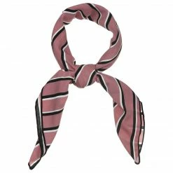 Allegra K 70cm Stripe Print Square Scarves Kerchief Neck Head Scarf Neckerchief Headband For Ladies