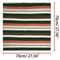 Allegra K 70cm Stripe Print Square Scarves Kerchief Neck Head Scarf Neckerchief Headband For Ladies