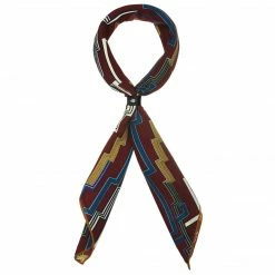 Allegra K 70cm Stripe Print Square Scarves Kerchief Neck Head Scarf Neckerchief Headband For Ladies