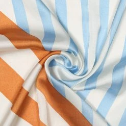 Allegra K 70cm Stripe Print Square Scarves Kerchief Neck Head Scarf Neckerchief Headband For Ladies