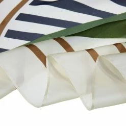 Allegra K 70cm Stripe Print Square Scarves Kerchief Neck Head Scarf Neckerchief Headband For Ladies