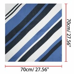 Allegra K 70cm Stripe Print Square Scarves Kerchief Neck Head Scarf Neckerchief Headband For Ladies