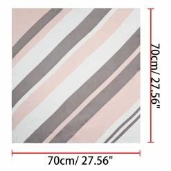 Allegra K 70cm Stripe Print Square Scarves Kerchief Neck Head Scarf Neckerchief Headband For Ladies