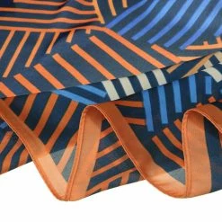 Allegra K 70cm Stripe Print Square Scarves Kerchief Neck Head Scarf Neckerchief Headband For Ladies