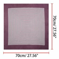 Allegra K 70cm Women Stripe Print Square Scarves Kerchief Neck Scarf Neckerchief Headband