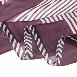 Allegra K 70cm Women Stripe Print Square Scarves Kerchief Neck Scarf Neckerchief Headband