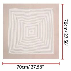 Allegra K 70cm Women Stripe Print Square Scarves Kerchief Neck Scarf Neckerchief Headband