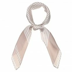 Allegra K 70cm Women Stripe Print Square Scarves Kerchief Neck Scarf Neckerchief Headband