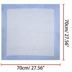 Allegra K 70cm Women Stripe Print Square Scarves Kerchief Neck Scarf Neckerchief Headband