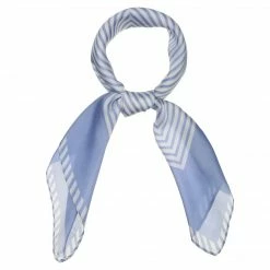 Allegra K 70cm Women Stripe Print Square Scarves Kerchief Neck Scarf Neckerchief Headband