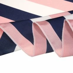 Allegra K 70cm Stripe Print Square Scarves Kerchief Neck Head Scarf Neckerchief Headband For Ladies