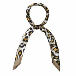 Allegra K Accessories Women Leopard Printed Square Scarves Kerchief Bandana Neck Scarf Neckerchief