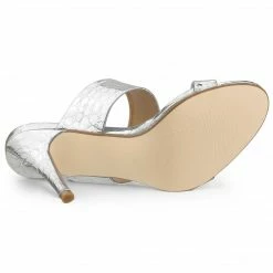 Allegra K Women's Open Toe Stiletto Heel Slide Sandals
