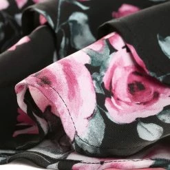 Allegra K Women's Ruffles Floral Printed Mock Neck Tiered Smocked Dress 23 Allegra K Women's Ruffles Floral Printed Mock Neck Tiered Smocked Dress