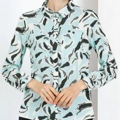 Allegra K Button Down Floral Print Long Sleeves Shirt 47 Allegra K Button Down Floral Print Long Sleeves Shirt